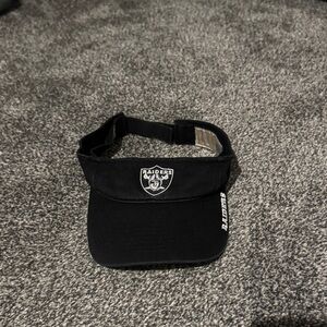 NFL Cotton Black Raiders Visor Cap
